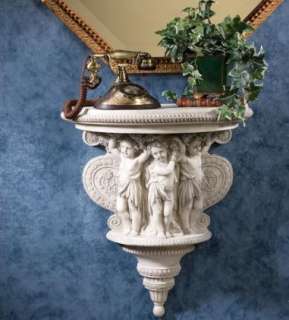 Cherub Italian Baroque Style Sculptural Wall Shelf  