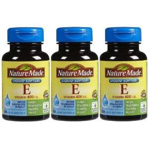 Nature Made Vitamin E 400 I.U. Liquid Softgels Water Solubilized dl 