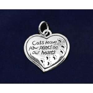  Cats Leave Paw Prints Charms (25 Charms) 