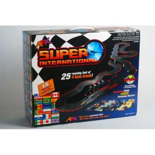 AFX Super International Mega G 4 Lane HO Slot Car Track 70292   FREE 