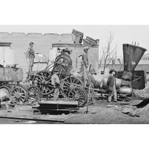 Civil War Train Wreck 20X30 Canvas Giclee