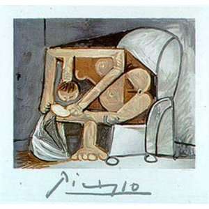  Femme a la Toilette by Pablo Picasso. Size 29.00 X 21.75 