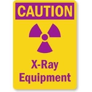  Caution: X Ray Equipment (with Graphic) Laminated Vinyl 