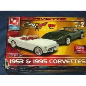  Vintage AMT Ertl Duel Corvettes 1953 & 1995 Kit Toys 
