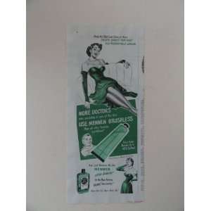 Vintage 40s full page print ad. (woman green dress)Original vintage 