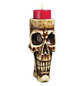 Voodoo Skull Altar Candle Holder Mystical Magic Riser Set of Two 