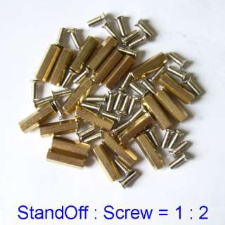StandOff  Screw  1  2, 50 sets, used for LCD Module Display Screen 