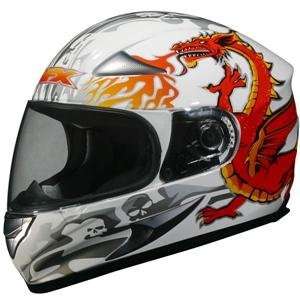  AFX FX 90 Dragon Helmet   2X Large/Pearl White Dragon Automotive