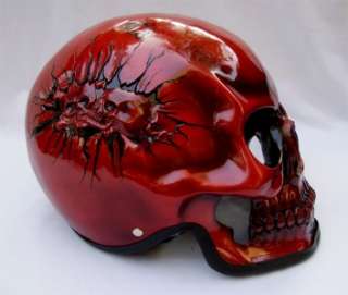 Skeleton Skull Fullface 3D Airbrush Motorcycle Helmet + *FREE GIFT 
