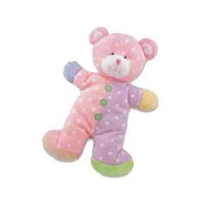  Russ Baby Jiggles 11 Flat Bodied Bear Rattle (Pink 
