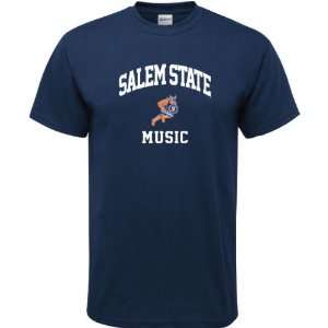  Salem State Vikings Navy Music Arch T Shirt: Sports 