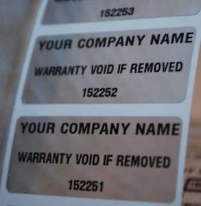 100 CUSTOM WARRANTY VOID SECURITY LABELS STICKERS SEALS GR8 4 CONSOLE 