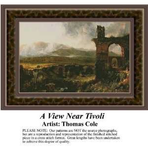  A View Near Tivoli, Cross Stitch Pattern PDF  