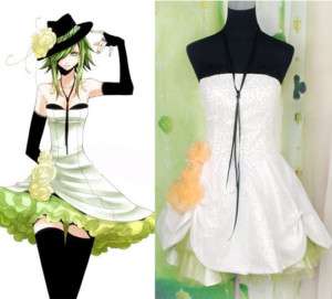 Vocaloid Gumi white dress Cosplay Costume  