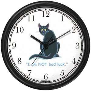 Black Cat Cartoon or Comic   JP Animal Wall Clock by 