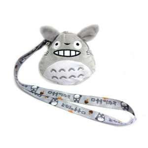  Totoro 5inch Plush Mobile Bag with Lanyard   GRAY Toys 