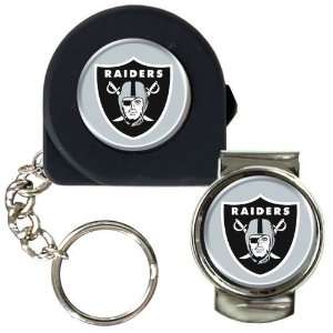   Raiders 6ft Tape Measure Key Chain & Money Clip Set: Sports & Outdoors