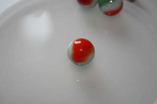 VINTAGE VITRO AGATE ALL RED(MASTER MARBLE?) RED WHITE GREEN MARBLES 