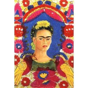 Oil Painting Self Portrait, The Frame Frida Kahlo Hand Painted Art
