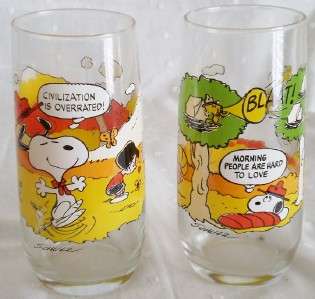 McDonalds Camp Snoopy Collection Set of 2 Glasses  