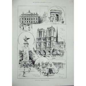  1896 Paris Notre Dame Gambetta Monument Opera House: Home 