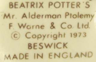 Beatrix Potter Mr. Alderman Ptolemy Beswick Figure  