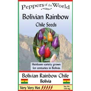  Bolivian Rainbow Heirloom Hot Chile Pepper Seeds   10 