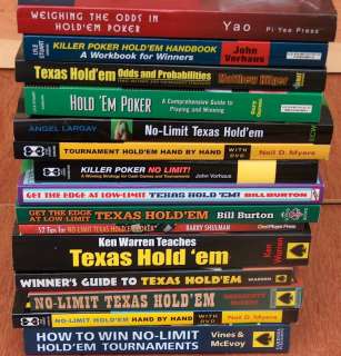 Lot of 15 Poker Texas Hold `EM Books Books Lot #3  