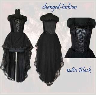 Gothic Corset Dress Long Black Victorian Sale 1480 S/M  