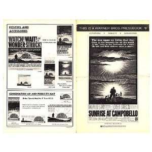  Sunrise at Campobello Original Movie Poster, 12 x 17 