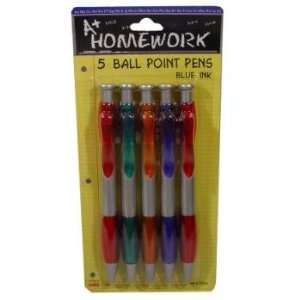  New   Retractable ball point pens   5 pack Case Pack 48 by 