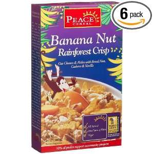 Peace Cereal Banana Nut Rainforest Crisp, 14 Ounce Boxes (Pack of 6)