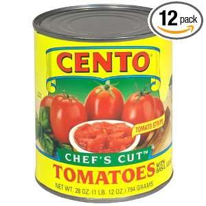 Cento Chefs Cut Tomatoes, 28 Ounce Cans Grocery & Gourmet Food