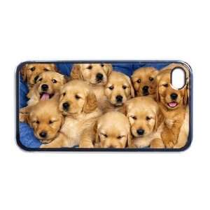  Golden labs litter puppies Apple RUBBER iPhone 4 or 4s 