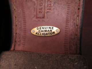   Imperial Mens Genuine Caiman Alligator Loafer Dress Shoes Sz 7D  