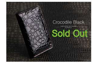 Apple iPhone 4 Leather Crocodile Case Cover Wallet Flip  