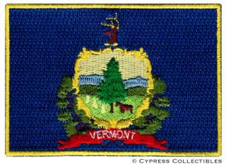 VERMONT STATE FLAG embroidered iron on PATCH EMBLEM VT  