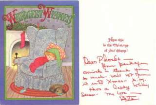 BETTE DAVIS VINTAGE SIGNED CHRISTMAS X MAS CARD AUTOGRAPHED INSCRIBED 