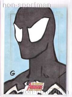 AVENGERS COMPLETE SKETCH CARD SPIDERMAN BY GRANT GOULD  