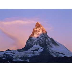 Peak of the Matterhorn, 4478M, Valais, Swiss Alps, Switzerland Premium 