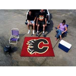  Calgary Flames 5X6 ft Indoor/Outdoor Tailgater Area Rug 