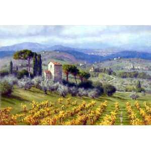  June Carey   Above Florence Canvas Giclee