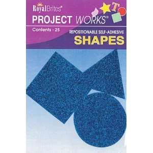  Black & Blue Geometric Shapes, 25 shapes/pack, Arts 