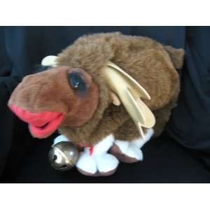  Vintage Holiday Moose 19 Full Body Plush Puppet with 