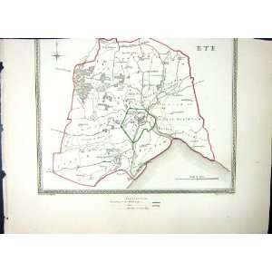   Antique Map C1850 Plan Rye England Winchelsea