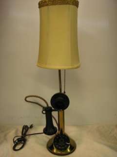 Antique American Telephone &Telegraph Co. Candlestick Phone Lamp 