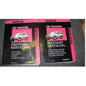  2002 Toyota Sequoia Service Repair Shop Manual Set OEM (2 
