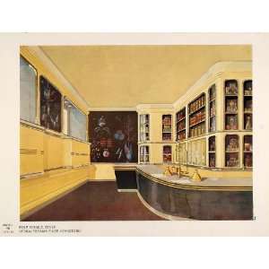  1929 Art Deco Confectionary Shop Interior Design Print 