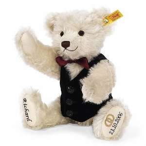 Mohair Teddy Bear Groom Wool White Toys & Games
