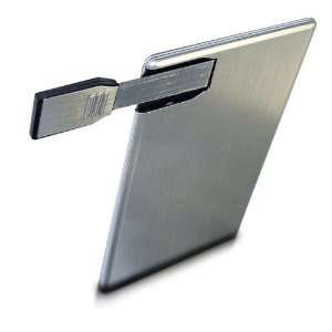   DSC64GB 001 64GB 2 USB Credit Card Flash Drive (Silver): Electronics